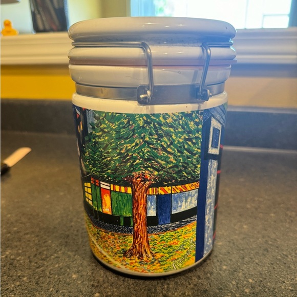 Vintage Starbucks Van Gogh Cafe Terrace at Night Ceramic Coffee Canister - Picture 3 of 8